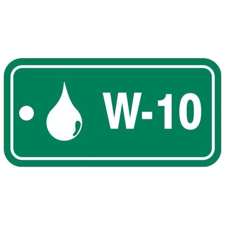 Accuform Energy Source ID Tag, W-10, 1.5inx3in, Plastic, 5PK TDF910VPM